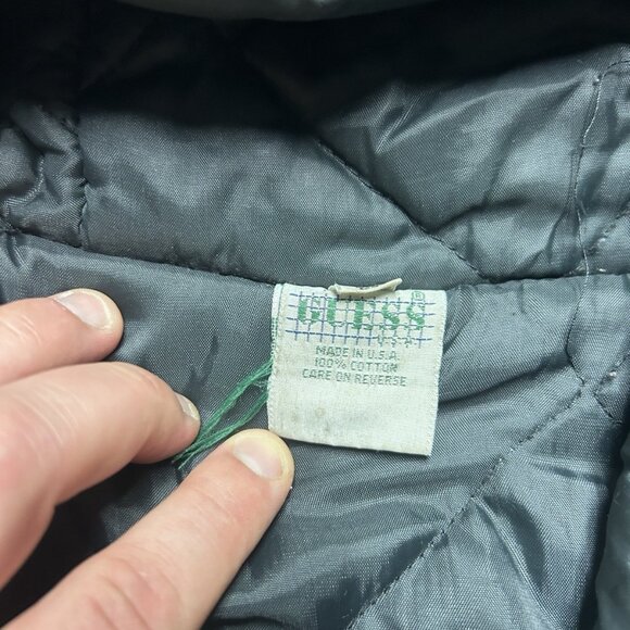 Vintage guess hooded work jacket canvas Carhartt style quilt lined distressed XL - Picture 13 of 14